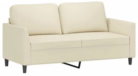 2 személyes krémszínű műbőr kanapé 140 cm