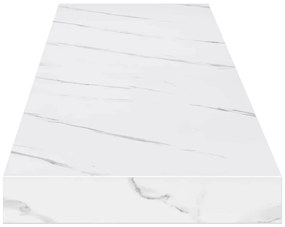 vidaXL Falpolc tárolóval 4 pcs Fehér márvány 120 x 23,5 x 4 cm Faanyag