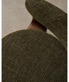 Khaki-barna kőrisfa karfás étkezőfotel Granite – Kave Home