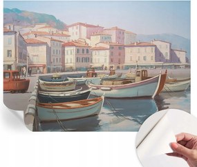 Öntapadós Stílusos Dekoratív Fotótapéta Tengerparti kikötő 312x219 cm