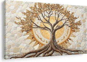 Kép – Arany életfa mozaikban (90x60 cm)