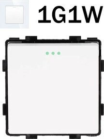 Fénymodul Mechanikus Egygombos Keret Panel 1G1W Fehér