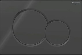 Geberit 115.770.DW.5 - Sigma01 Round nyomólap, 24,6 x 16,4 cm, fekete
