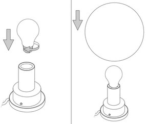 Ideal Lux - Univerzális MAPA E27 pótüveg Ø 20 cm fehér