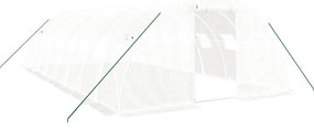 vidaXL fehér acélvázas melegház 32 m² 8 x 4 x 2 m