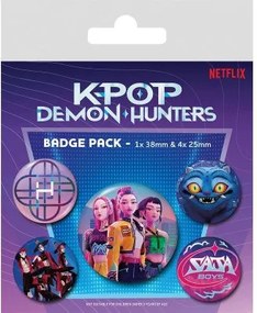 K-pop Démonvadászok HunterX kitűző 5 db-os