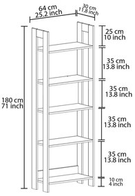 Country Oak polcállvány