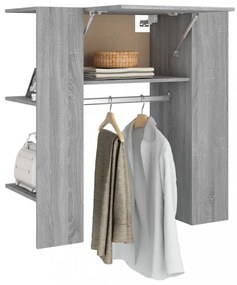 szürke sonoma színű szerelt fa előszobaszekrény 97,5x37x99 cm