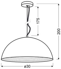 Csillár zsinóron DORADA 1xE27/60W/230V réz