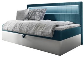 ELIZA kárpitozott ágy + topper, 100x200, fresh 34