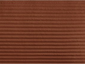 Téglavörös kordbársony kinyitható kanapé 257 cm Lucien – Bobochic Paris