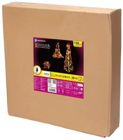 Aigostar - LED kültéri karácsonyfa 150xLED/230V 1,8m IP44 piros/arany meleg fehér