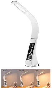 Brilagi - LED Dimmelhető asztali lámpa kijelzővel PELLE LED/7W/230V fehér BRI8949