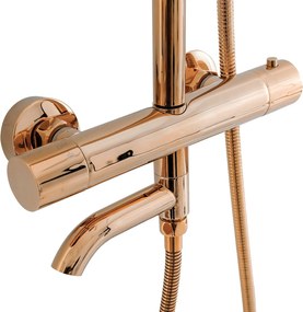 Rea Lungo, zuhanygarnitúra termosztatikus csapteleppel, rózsaszín arany, REA-P6606