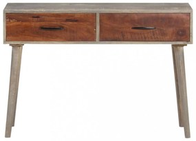 szürke tömör nyers mangófa tálalóasztal 110 x 35 x 75 cm