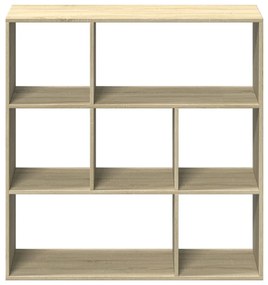 sonoma tölgy szerelt fa elválasztó könyvespolc 102x29x103,5 cm