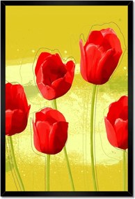 Poszterek keretben 40x60 Pipacsok mézes háttérrel