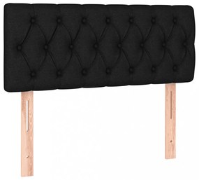 fekete szövet LED-es fejtámla 100 x 7 x 78/88 cm