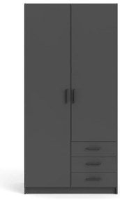 Sötétszürke ruhásszekrény 99x200 cm Sprint – Tvilum