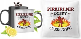 Cirkuszos Mágikus Bögre Nyomtatott Párna Szett Fotóval