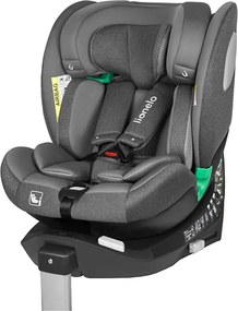 Lionelo - Forgatható autósülés bázissal BRAAM i-Size 40-150 cm Grey Stone