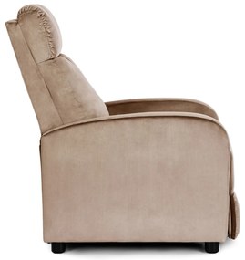 TV és Relaxfotel Bézs Bársony Kárpittal. DANNY