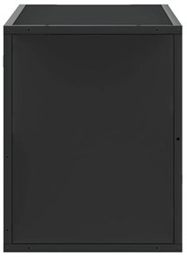 fekete szerelt fa és fém TV-szekrény 80x31x39,5 cm