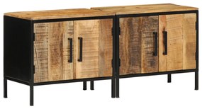 Éjjeli Szekrények 2 db 50x30x45 cm Tömör Fa Durva Mangó