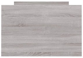 szürke sonoma ágykeret fej- és lábtámlával 75 x 200 cm