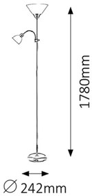 Rabalux 4064 - Állólámpa ACTION 1xE27/100W+E14/25W