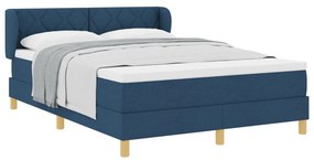 vidaXL Boxspring Ágy Mattal - Kék, 160x200 cm, Szövet