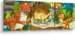 Kép - dinoszaurusz (órával) (90x30 cm)