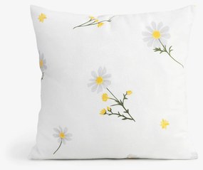 Goldea flanel párnahuzat - kamilla virágok 45 x 45 cm