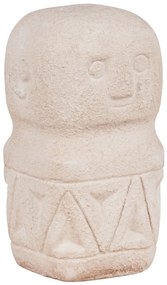 Asztali dekoráció, cement, bézs, 5,5x5,5x10 cm