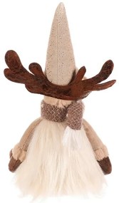 Karácsonyi dekoráció Sob, magasság 32 cm, ülő,bézs/barna