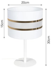 Asztali lámpa CORAL 1xE27/60W/230V fehér