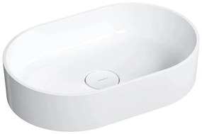 OMNIRES OVOUNBP - OVO 55x36 cm mosdó, dolomit, fényes fehér