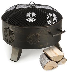 Blumfeldt Versailles, tűzrakóhely, tűzrakó tál, Ø60 cm, acél, fekete