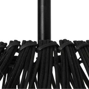 Rusztikus állólámpa fekete rattannal - Sam