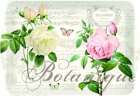 Tálca melamin fogantyúkkal Virágmintás rózsákkal kényelmes praktikus