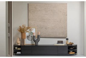 Fekete borovi fenyő moduláris TV-állvány 228x40 cm Finca – WOOOD