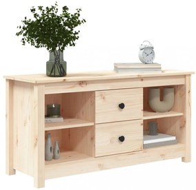 tömör fenyőfa TV-szekrény 103 x 36,5 x 52 cm