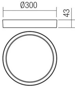 Redo 90156 - LED Kültéri mennyezeti lámpa PONZA LED/18W/230V átm. 30 cm IP65