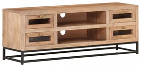 tömör akácfa TV-szekrény 110 x 30 x 40 cm
