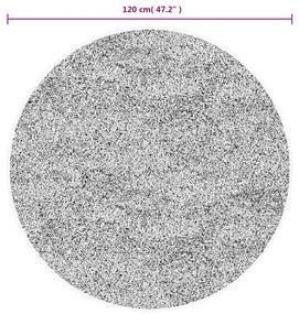 HUARTE antracit rövid szálú puha és mosható szőnyeg Ø 120 cm
