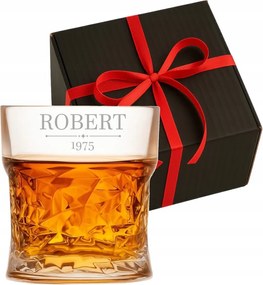 Kristály whiskys pohár gravírozással Születésnapi ajándék Neki Nagypapa