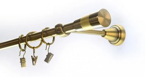 Egysoros fém karnis szett antik arany voleo