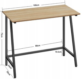Dolgozószobai szett íróasztal TAYLOR SONOMA 100x50 cm + irodai szék AVOLA VELVET szürke