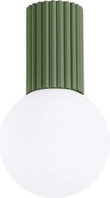 Zöld mennyezeti lámpa üveg búrával ø 12 cm Orbital – Sollux