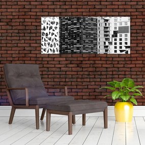 Fekete-fehér építészet képe (120x50 cm)